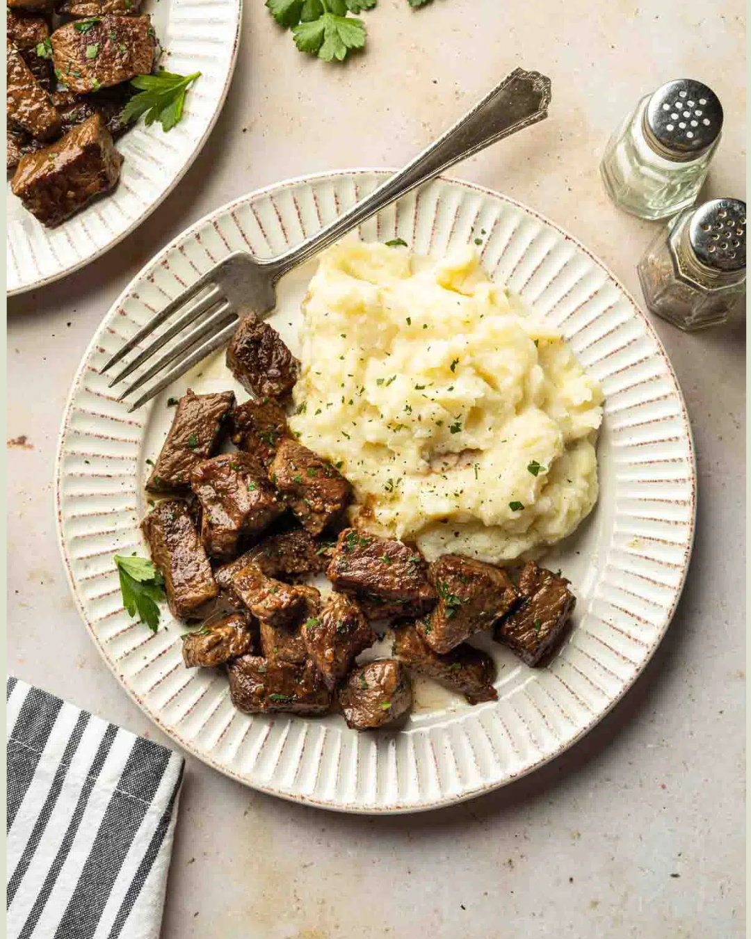 Garlic Butter Steak Bites & Potatoes