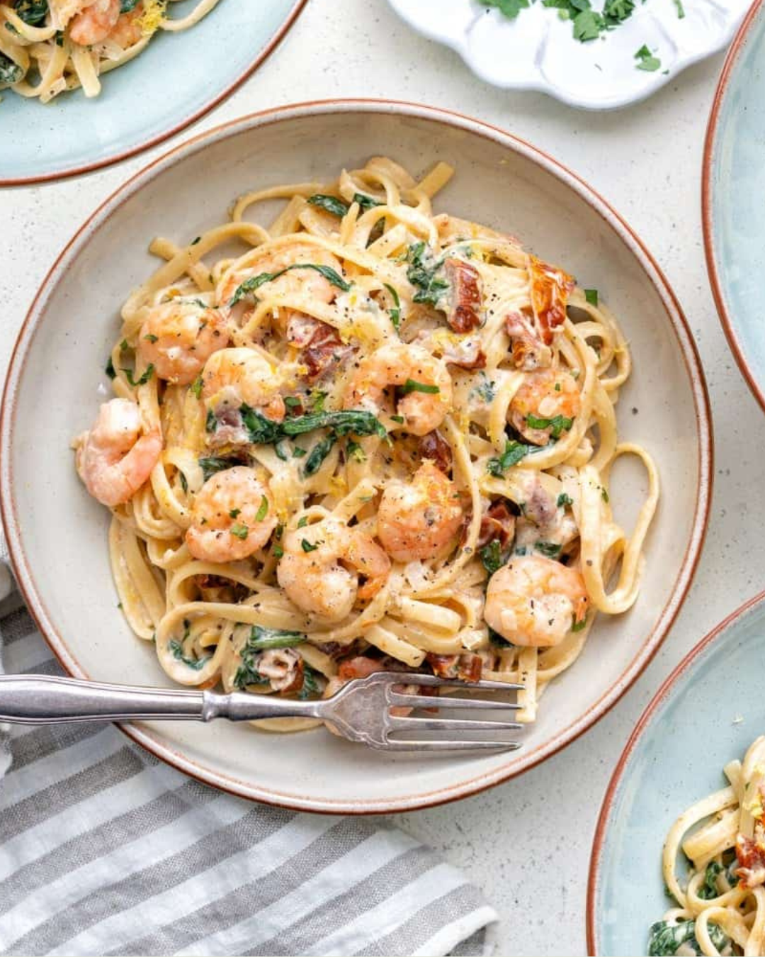 Creamy Tuscan Shrimp Pasta